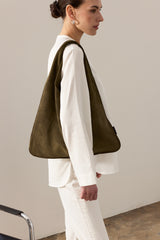 Suede Triangle Bag by Helen Moore