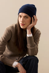Cashmere & Wool Beanie Hat