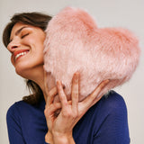 Faux Fur Heart Cushion by Helen Moore