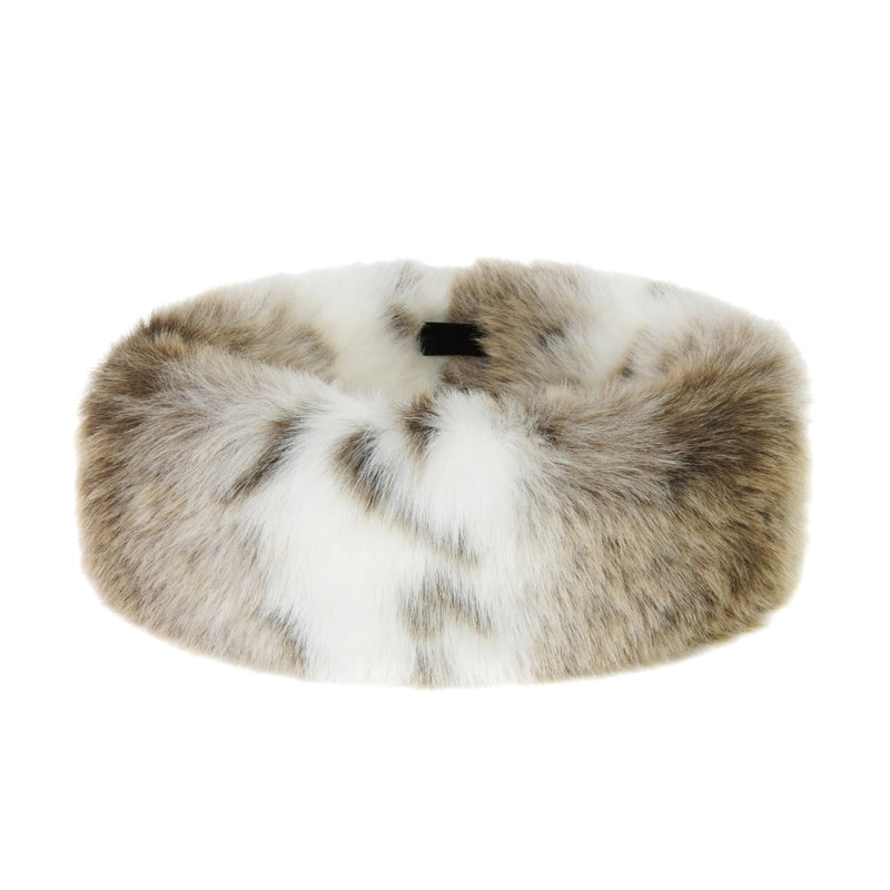 Lynx animal print faux fur Huff headband by Helen Moore