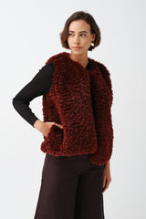 Faux Sheepskin Gilet by Helen Moore