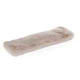 Mist Grey Cloud faux fur long wheat pillow by Helen