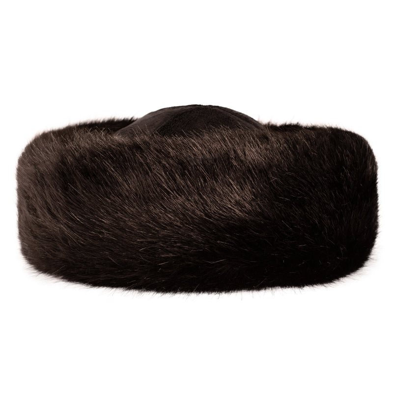 Jet Black faux fur Brim Hat by Helen Moore