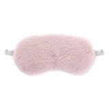 Pale pink faux fur eye mask by Helen Moore