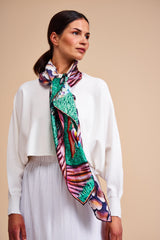 Silk Scarf - Swans by Helen Moore