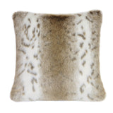 Animal print faux fur square cushion by Helen Moore called Lynx