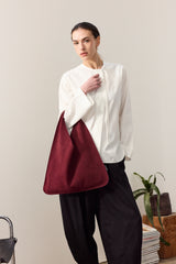 Suede Triangle Bag by Helen Moore