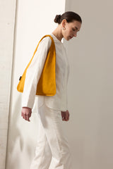 Suede Triangle Bag by Helen Moore