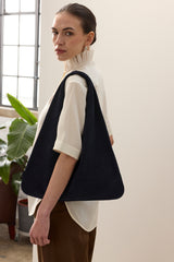 Suede Triangle Bag by Helen Moore
