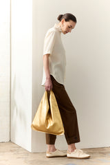 Leather Triangle Bag by Helen Moore