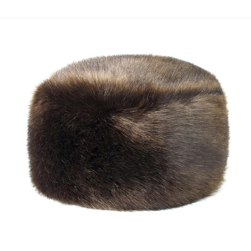 Faux Fur Pillbox Hat One Size by Helen Moore