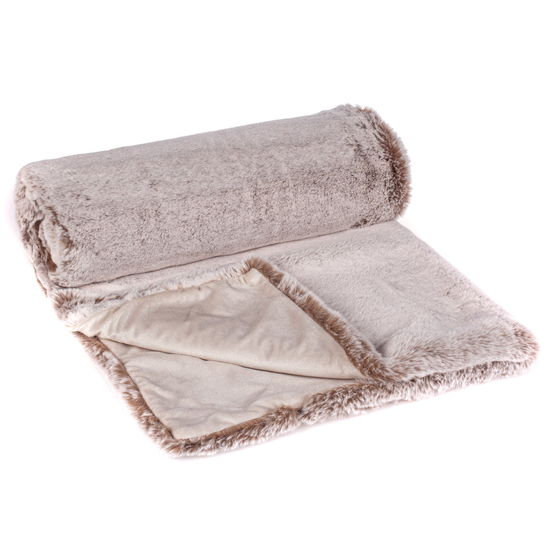 Faux fur throw by Helen Moore