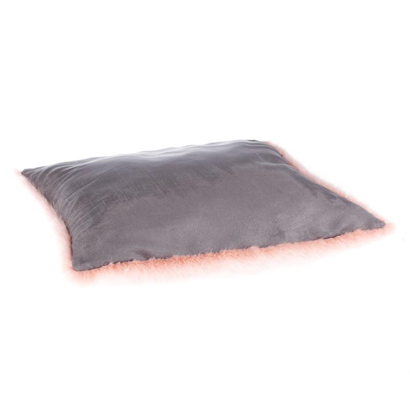 Cushion 60cm / Floor Cushion Faux Fur with Faux Suede Backing by Helen Moore