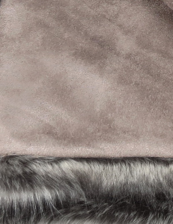 Cushion 60cm / Floor Cushion Faux Fur with Faux Suede Backing by Helen Moore