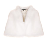 Whisper White faux fur bridal cape by Helen Moore