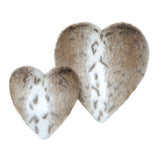 Faux Fur Heart Cushion by Helen Moore