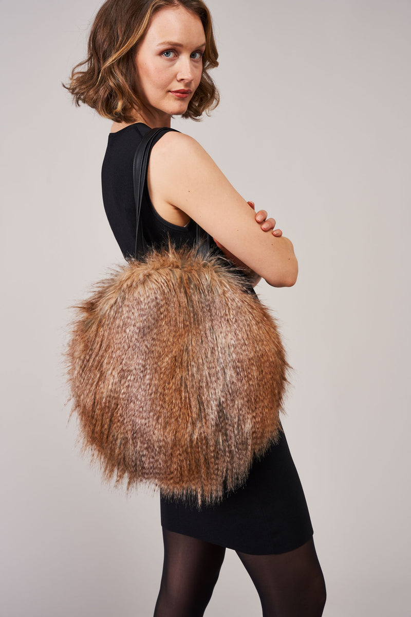 The Faux Fur Round Bag by Helen Moore