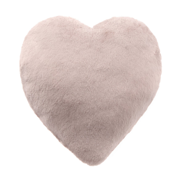 Faux Fur Heart Cushion by Helen Moore