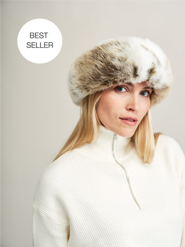 Faux Fur Brim Hat by Helen Moore