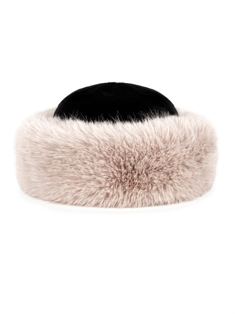 Faux Fur Brim Hat by Helen Moore