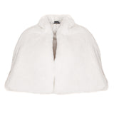 Ivory Cloud faux fur bridal cape by Helen Moore