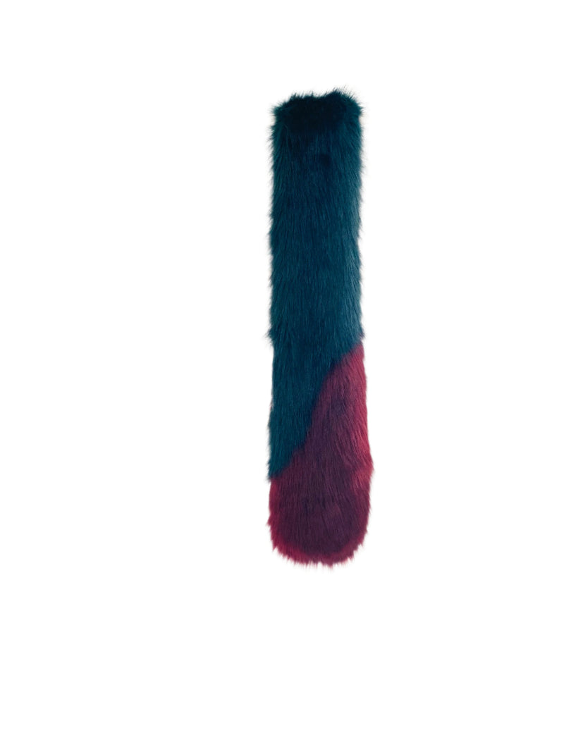 Diagonal Scarf Spruce/Burgundy by Helen Moore