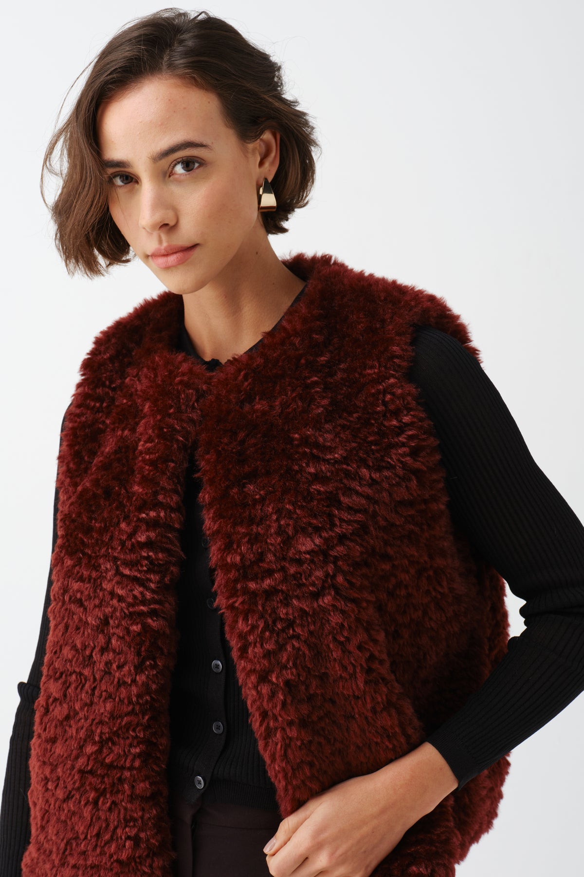 Faux Sheepskin Gilet – Helen Moore
