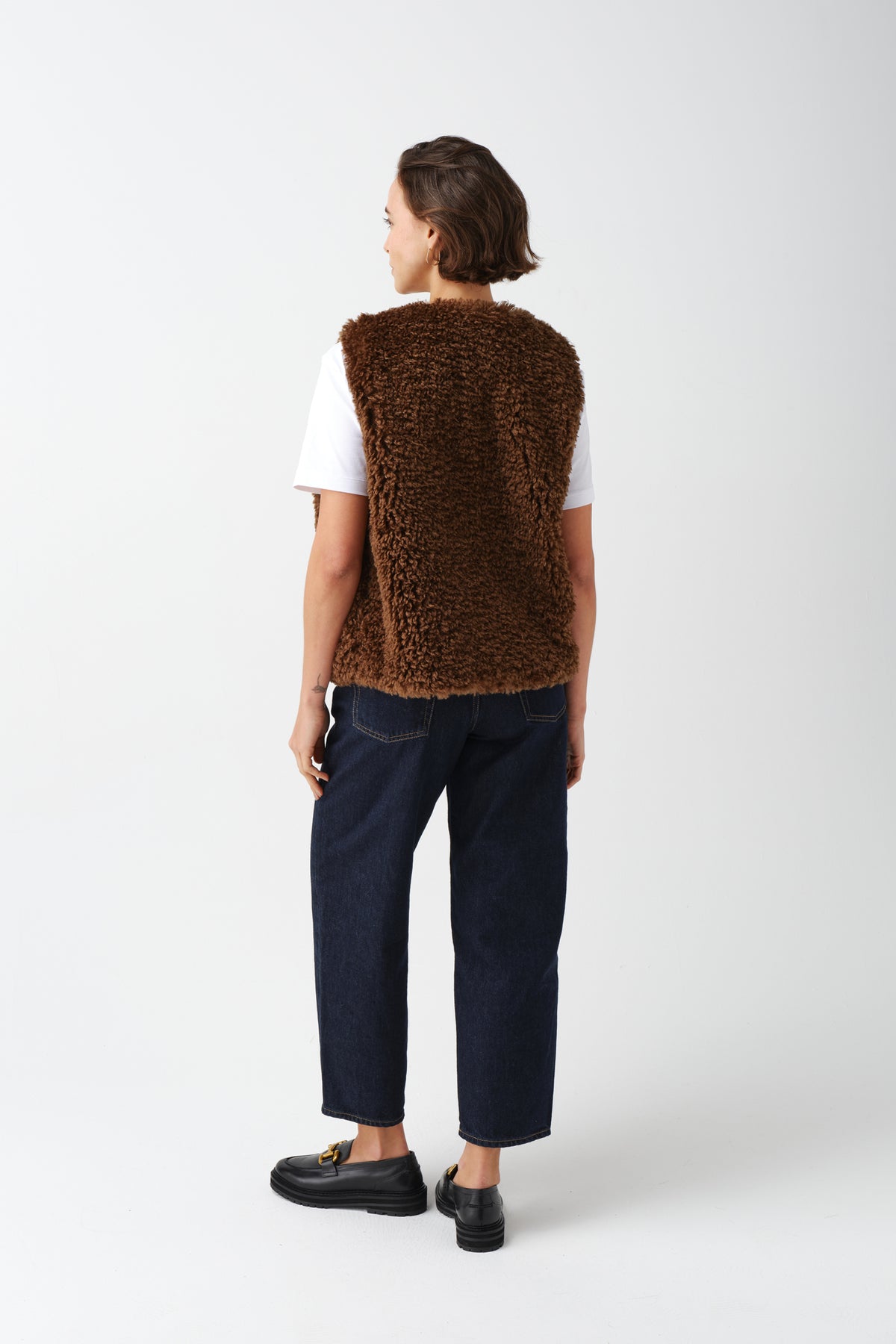 Faux Sheepskin Gilet – Helen Moore