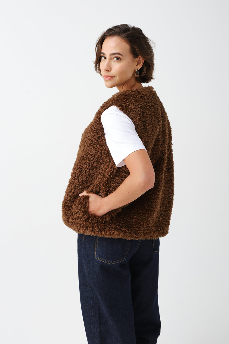 Faux Sheepskin Gilet
