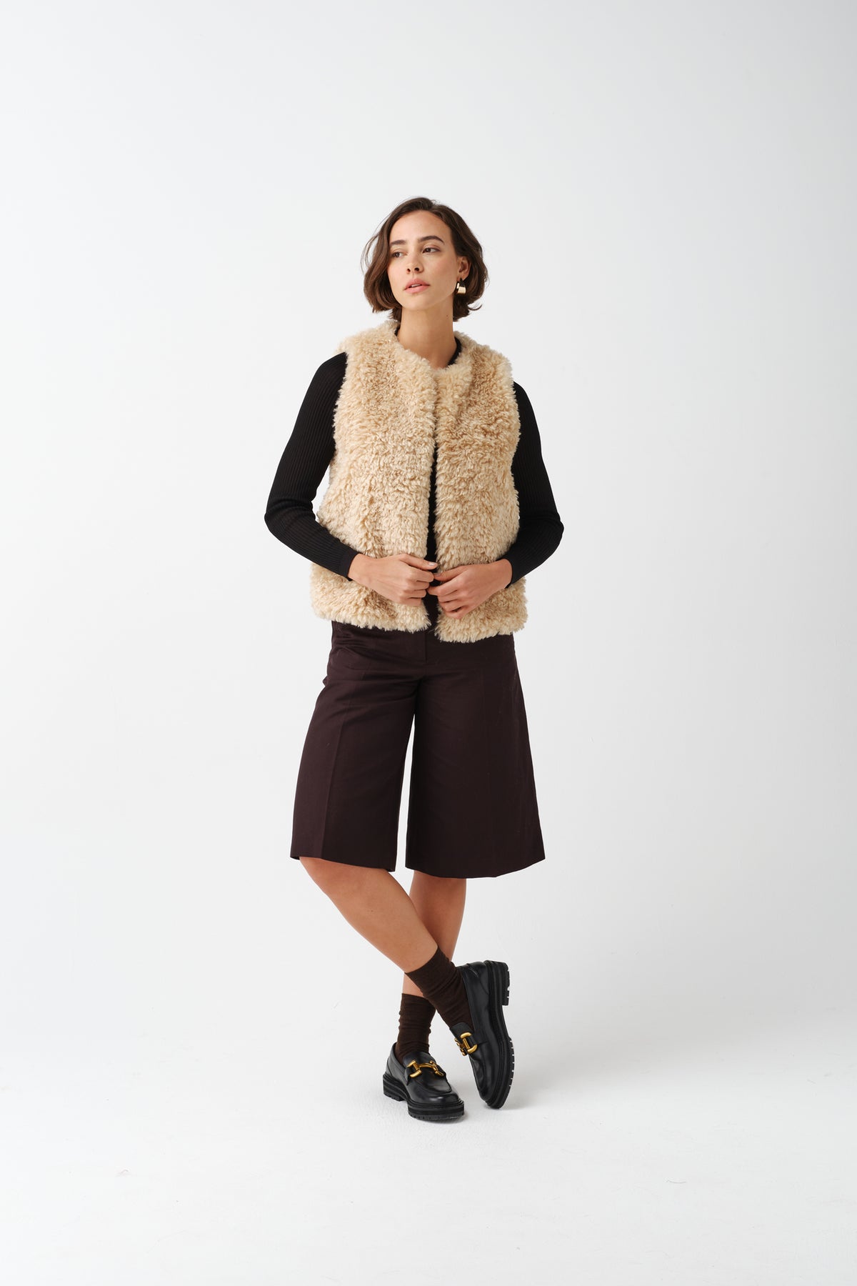 Faux Sheepskin Gilet – Helen Moore