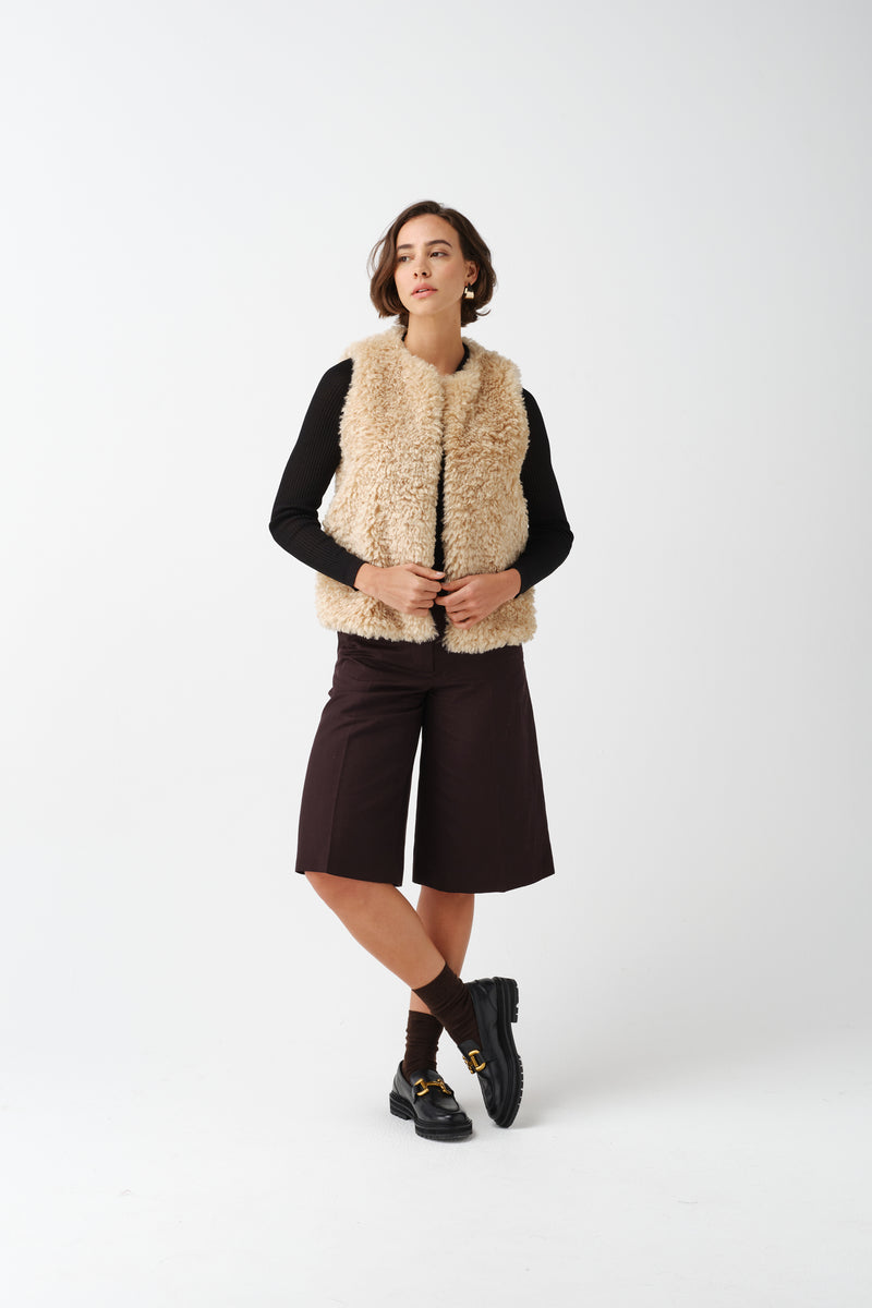 Faux Sheepskin Gilet