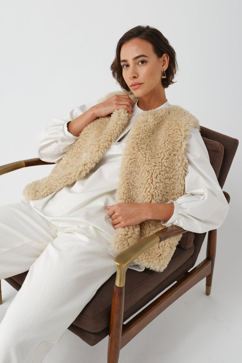 Faux Sheepskin Gilet