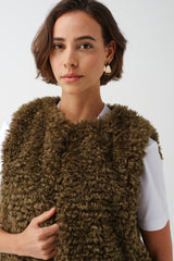 Faux Sheepskin Gilet by Helen Moore