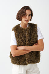 Faux Sheepskin Gilet by Helen Moore