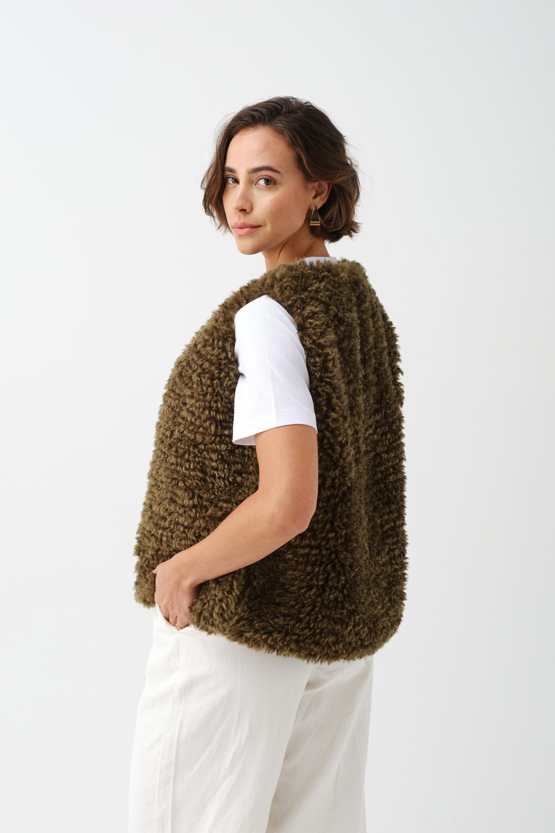 Faux Sheepskin Gilet