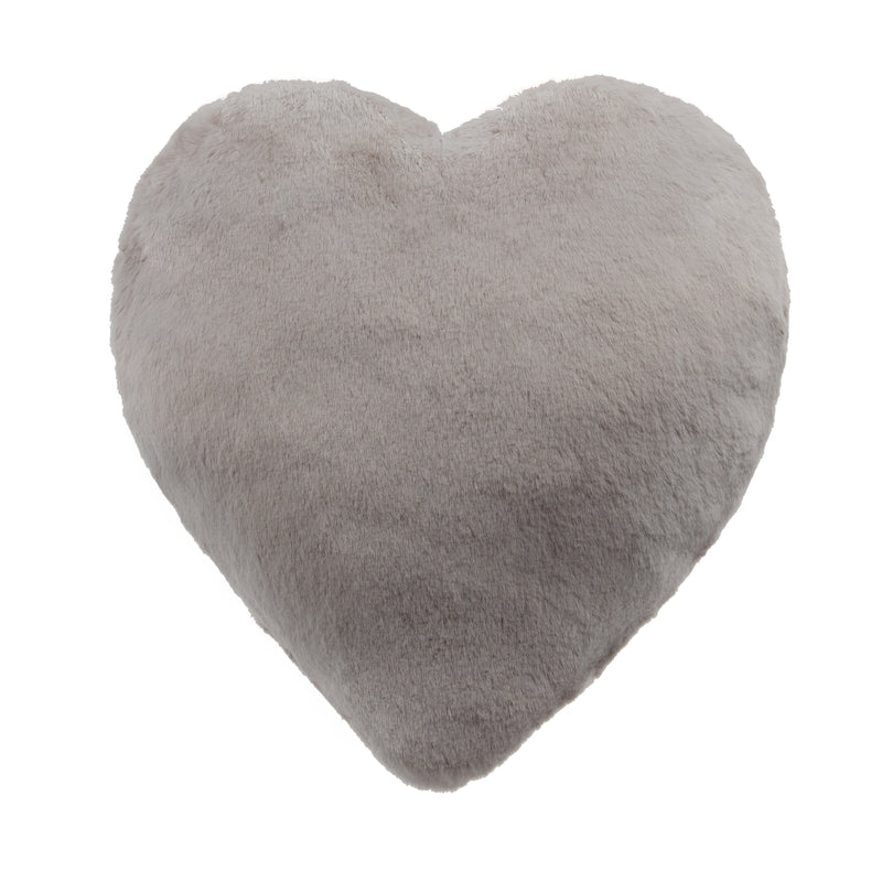 Faux Fur Heart Cushion by Helen Moore