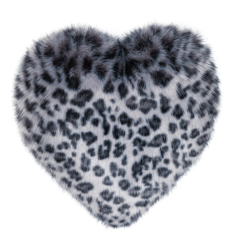 Faux Fur Heart Cushion by Helen Moore