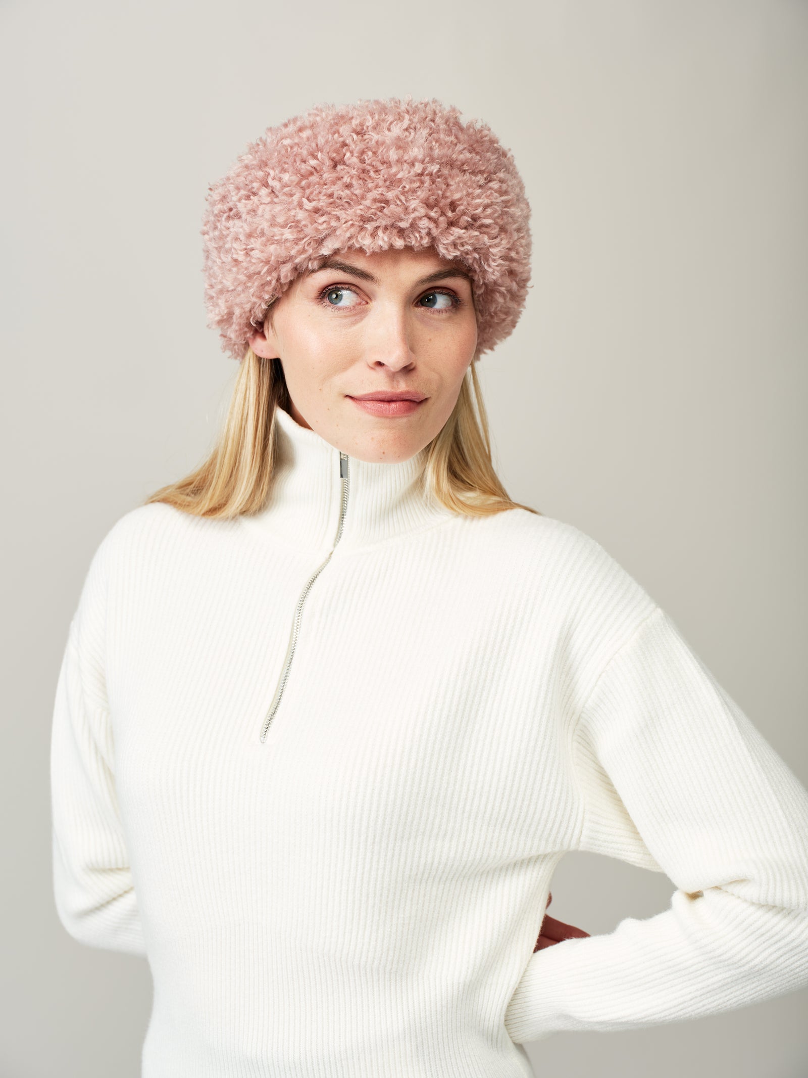 White Faux Fur Headband Neckwarmer Earwarmer Head Wrap Fur Head Wrap