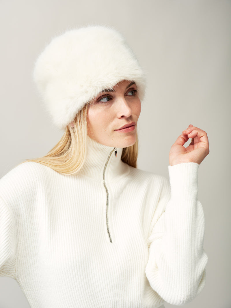 Faux Fur Pillbox Hat by Helen Moore