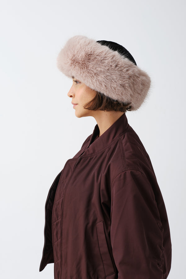 Faux Fur Brim Hat by Helen Moore