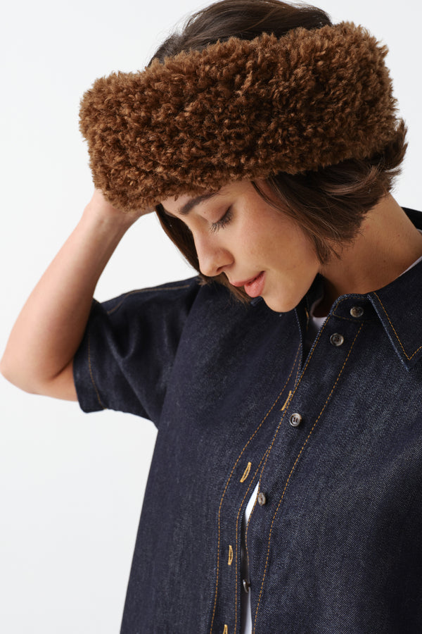 Faux Fur Huff Headband by Helen Moore
