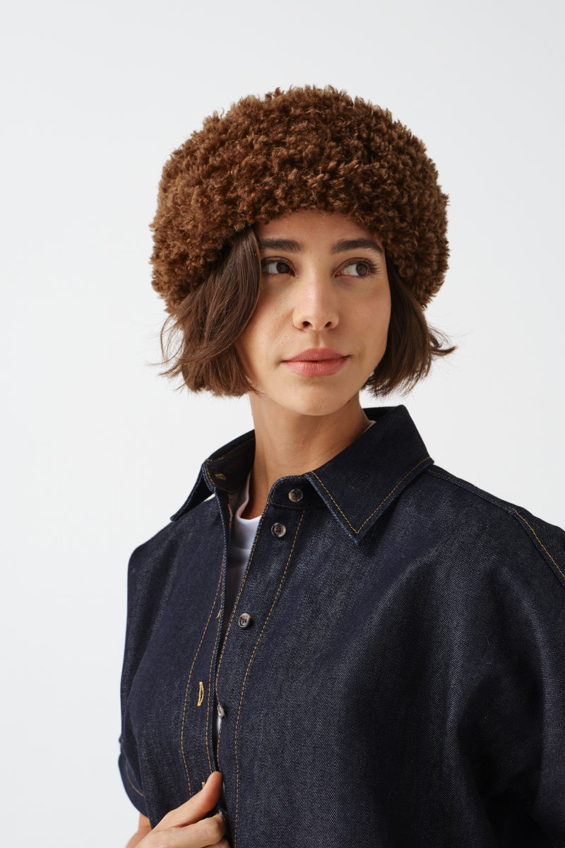 Faux Fur Huff Headband by Helen Moore