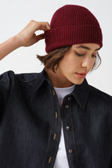 Cashmere & Wool Beanie Hat by Helen Moore