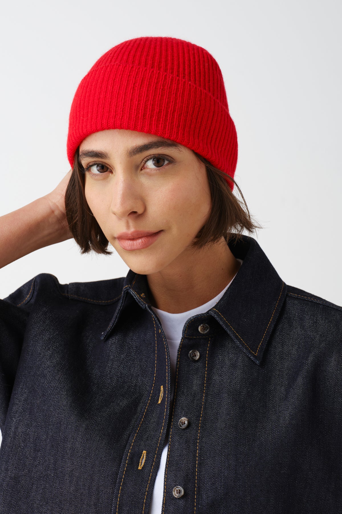 MNWT Tahari Women\'s Cashmere Beanie Watermelon red NWT Tahari Women main image 2