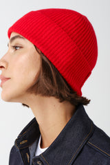 Cashmere & Wool Beanie Hat by Helen Moore