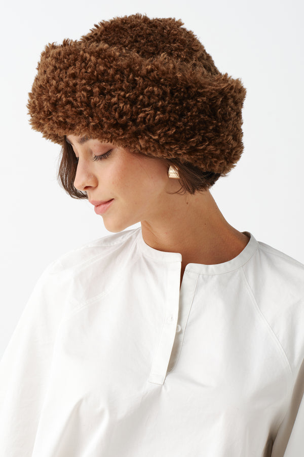 Faux Sheepskin Sherpa Hat