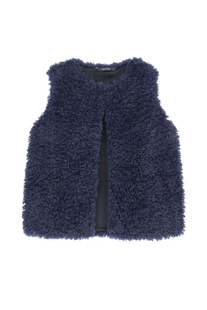 Navy Faux Sheepskin