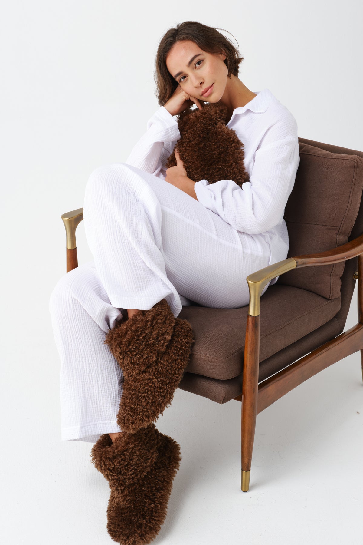 Faux fur Slipper Boots by Helen Moore