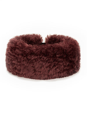 Burgundy Faux Sheepskin