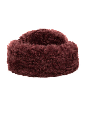 Burgundy Faux Sheepskin